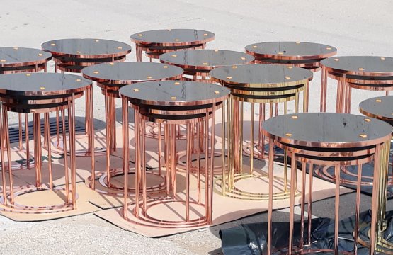 Paslanmaz Gold Sehpa İmalatı